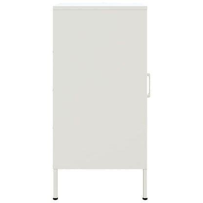 Credenze 2 pz Bianche 36x39x79 cm in Acciaio - homemem39