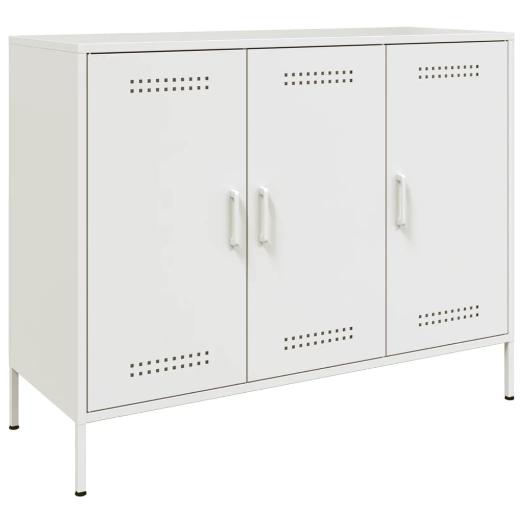 Credenza Bianca 100,5x39x79 cm in Acciaio