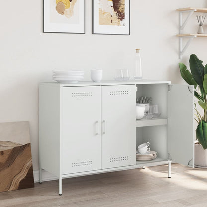 Credenza Bianca 100,5x39x79 cm in Acciaio