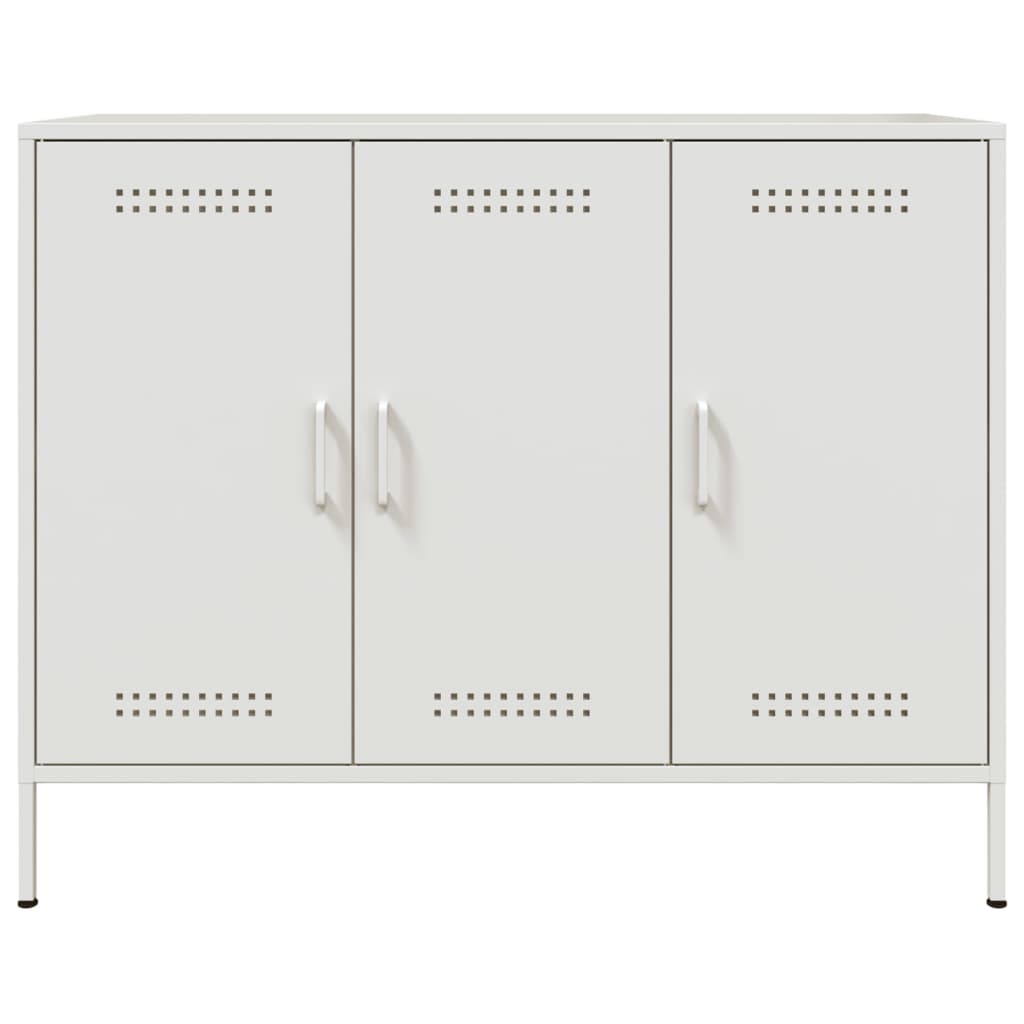 Credenza Bianca 100,5x39x79 cm in Acciaio