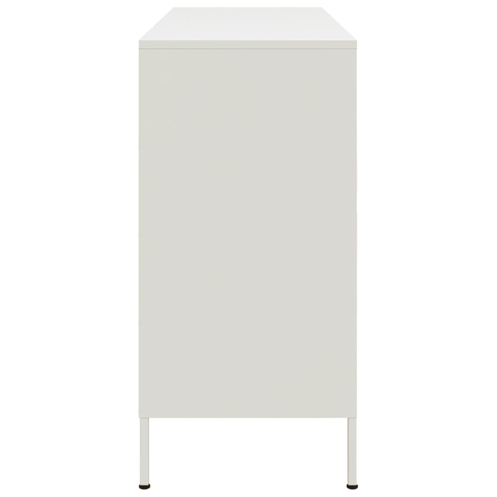 Credenza Bianca 100,5x39x79 cm in Acciaio