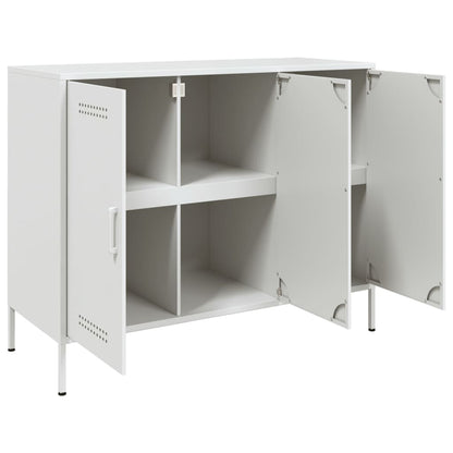 Credenza Bianca 100,5x39x79 cm in Acciaio