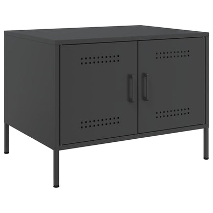 Tavolino da Salotto Nero 68x50x50,5 cm in Acciaio | homemem39