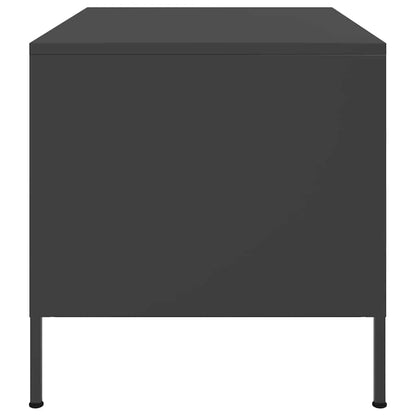 Tavolino da Salotto Nero 68x50x50,5 cm in Acciaio | homemem39