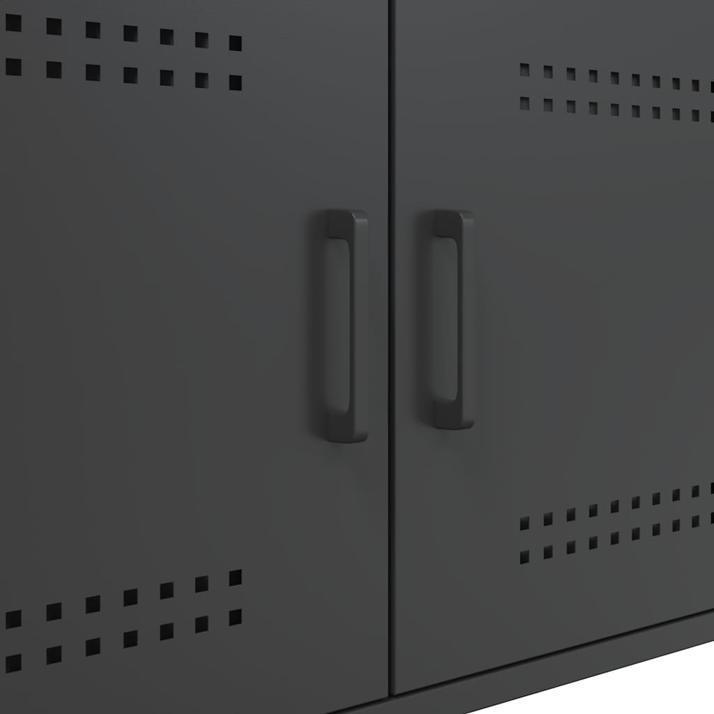 Tavolino da Salotto Nero 68x50x50,5 cm in Acciaio | homemem39