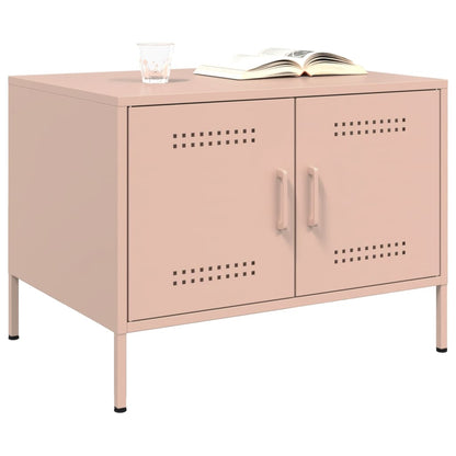 Tavolino da Salotto Rosa 68x50x50,5 cm in Acciaio | homemem39