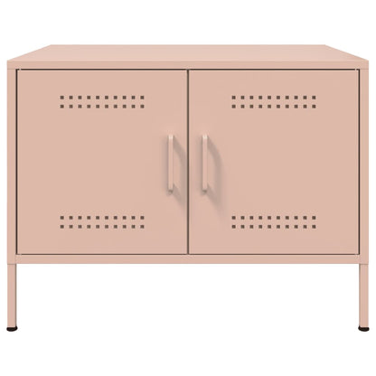 Tavolino da Salotto Rosa 68x50x50,5 cm in Acciaio | homemem39