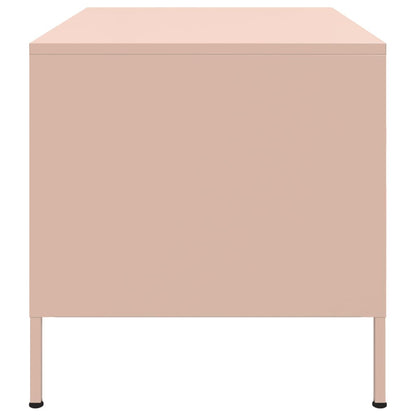 Tavolino da Salotto Rosa 68x50x50,5 cm in Acciaio | homemem39
