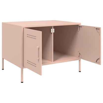 Tavolino da Salotto Rosa 68x50x50,5 cm in Acciaio | homemem39