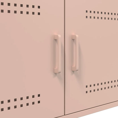 Tavolino da Salotto Rosa 68x50x50,5 cm in Acciaio | homemem39