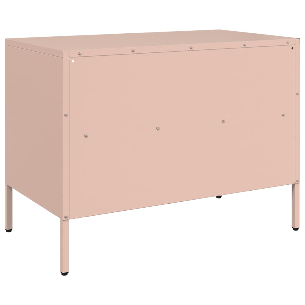 Mobili TV 2pz Rosa 68x39x50,5 cm in Acciaio - homemem39