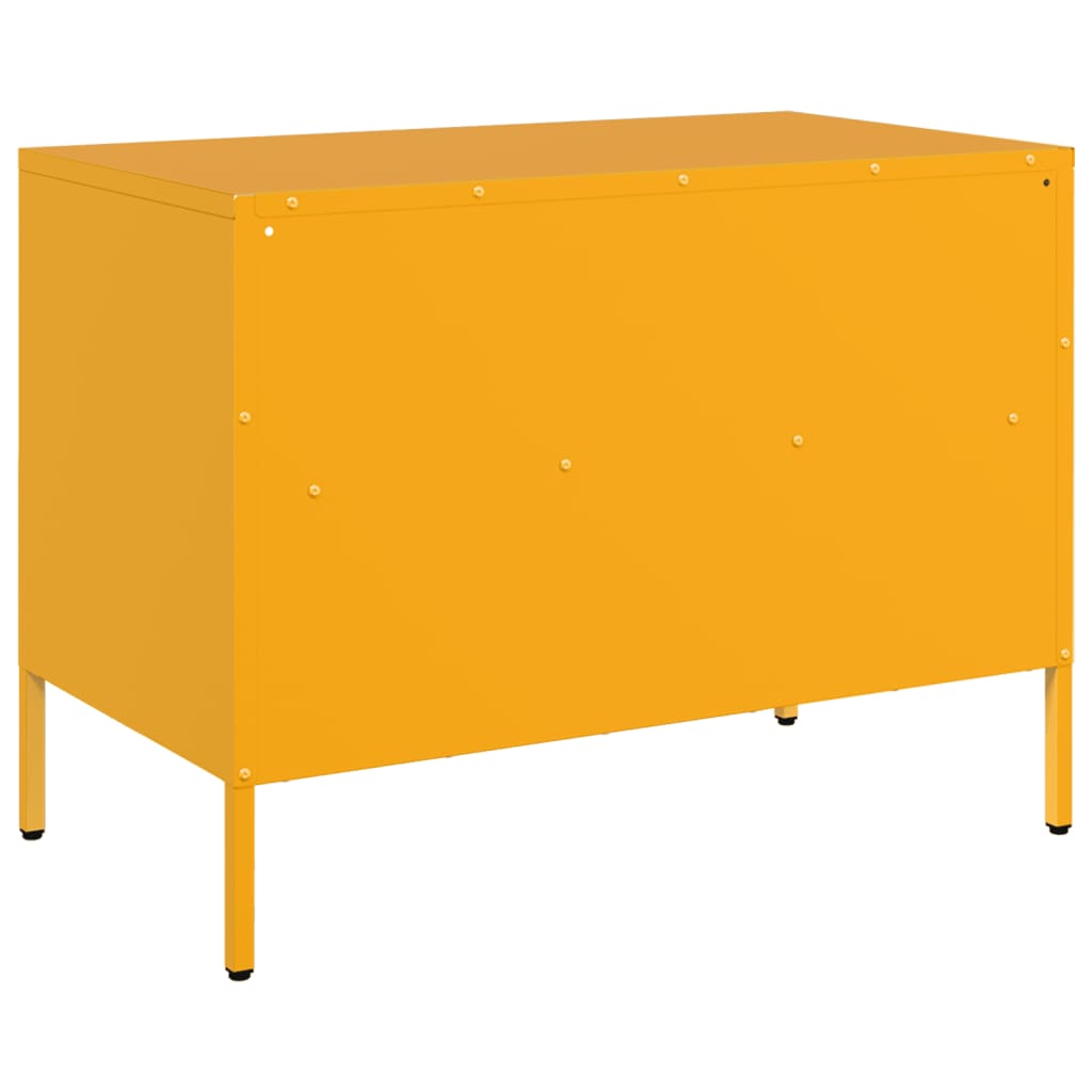 Mobile TV Giallo Senape 68x39x50,5 cm in Acciaio - homemem39