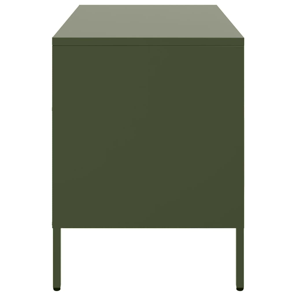 Mobili TV 2pz Verde Oliva 68x39x50,5 cm in Acciaio - homemem39