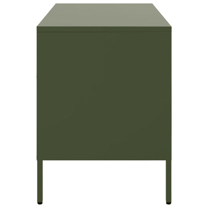 Mobili TV 2pz Verde Oliva 68x39x50,5 cm in Acciaio - homemem39