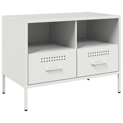 Mobile TV Bianco 68x39x50,5 cm in Acciaio - homemem39