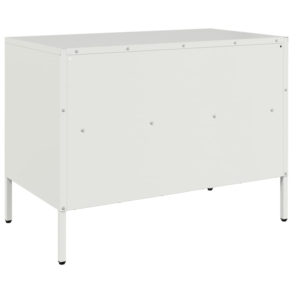 Mobile TV Bianco 68x39x50,5 cm in Acciaio - homemem39