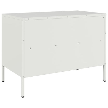 Mobile TV Bianco 68x39x50,5 cm in Acciaio - homemem39