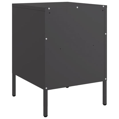 Comodini 2 pz Nero 36x39x50,5 cm in Acciaio - homemem39