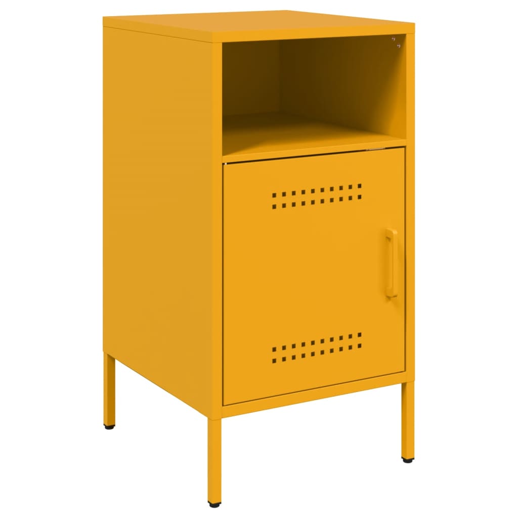 Comodini 2 pz Giallo Senape 36x39x68 cm in Acciaio - homemem39