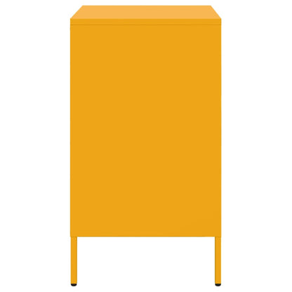 Comodini 2 pz Giallo Senape 36x39x68 cm in Acciaio - homemem39