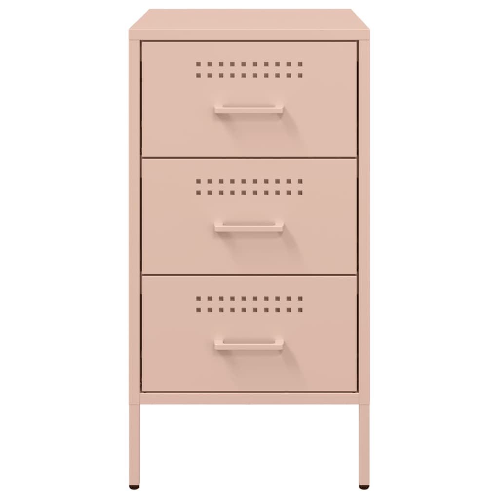 Comodini 2 pz Rosa 36x39x68 cm in Acciaio