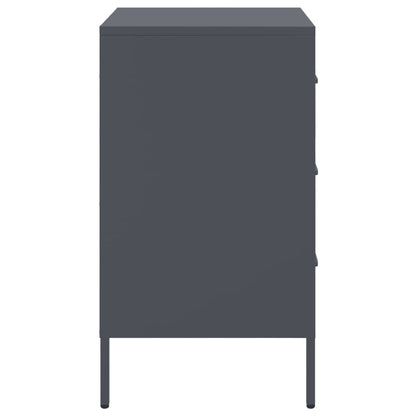 vvidaXL Comodini 2 pz Antracite 36x39x68 cm in Acciaio - homemem39