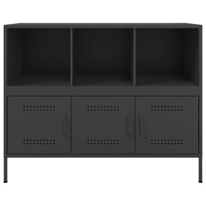 Credenza Nera 100,5x39x79 cm in Acciaio - homemem39
