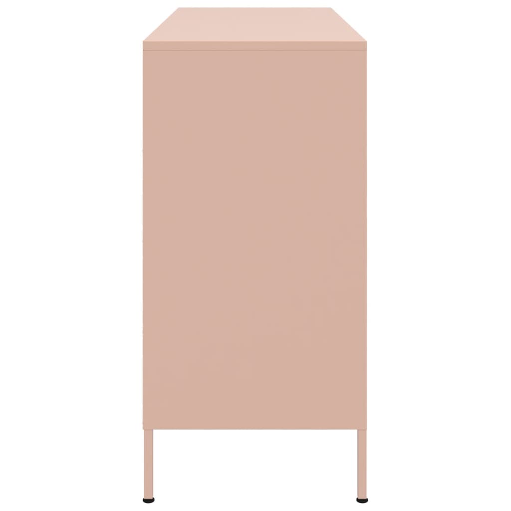 Credenza Rosa 100,5x39x79 cm in Acciaio - homemem39
