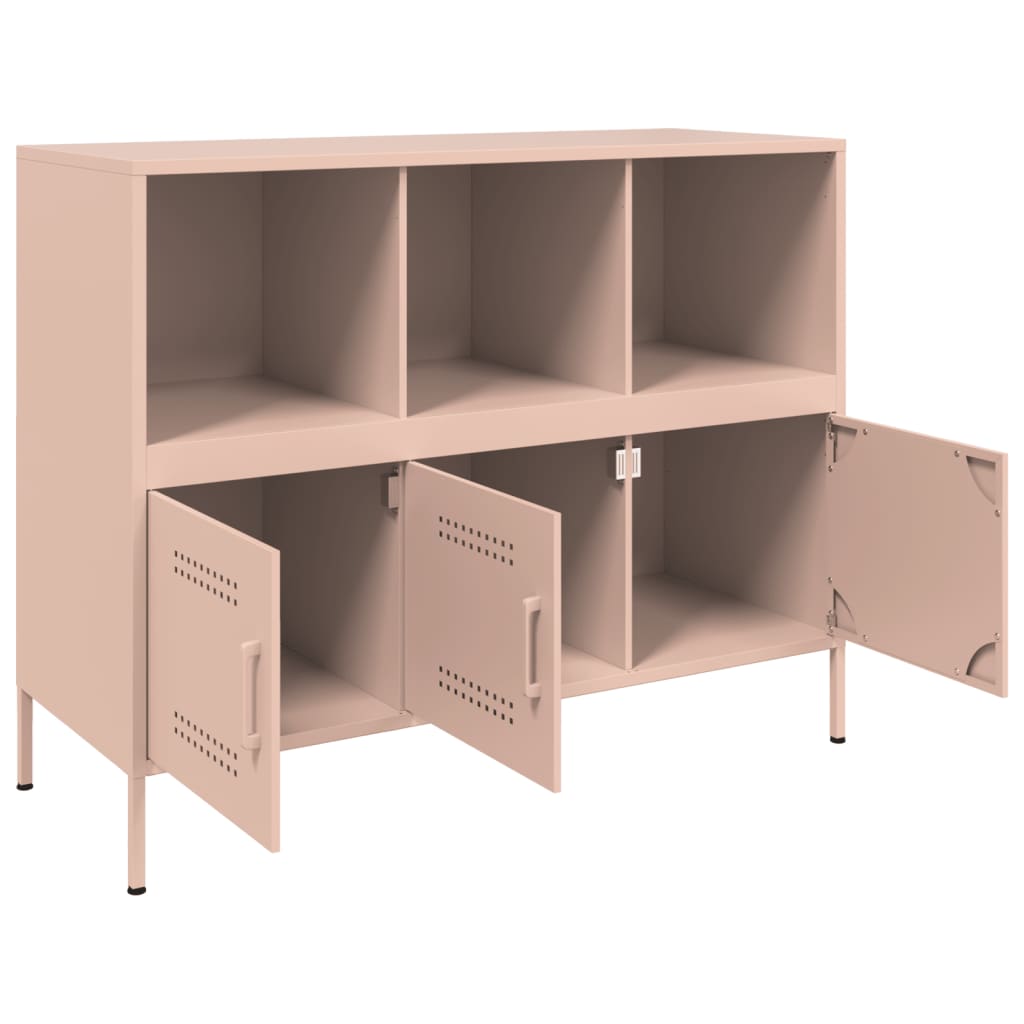 Credenza Rosa 100,5x39x79 cm in Acciaio - homemem39