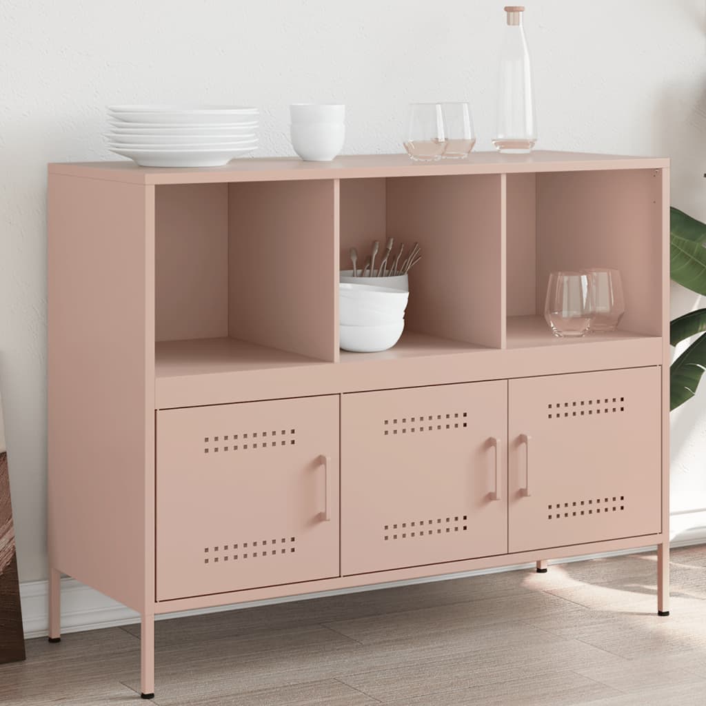 Credenza Rosa 100,5x39x79 cm in Acciaio - homemem39