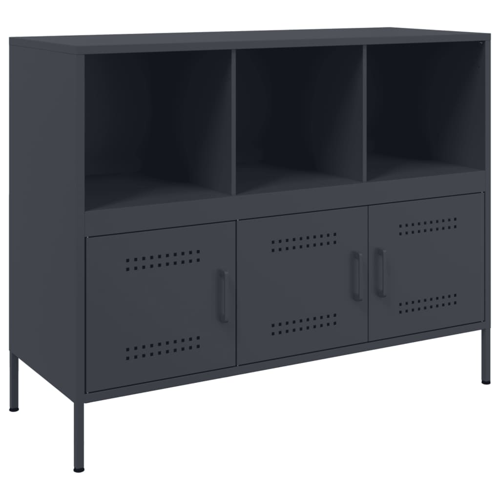 Credenza Antracite 100,5x39x79 cm in Acciaio - homemem39