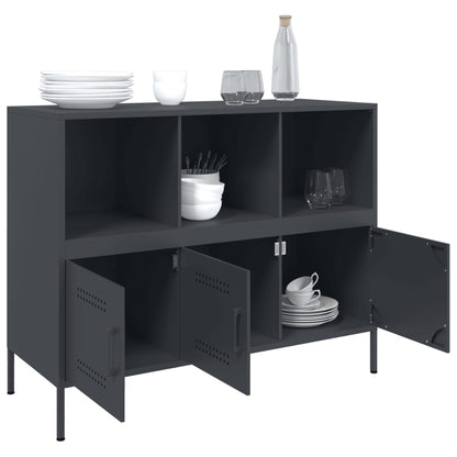 Credenza Antracite 100,5x39x79 cm in Acciaio - homemem39