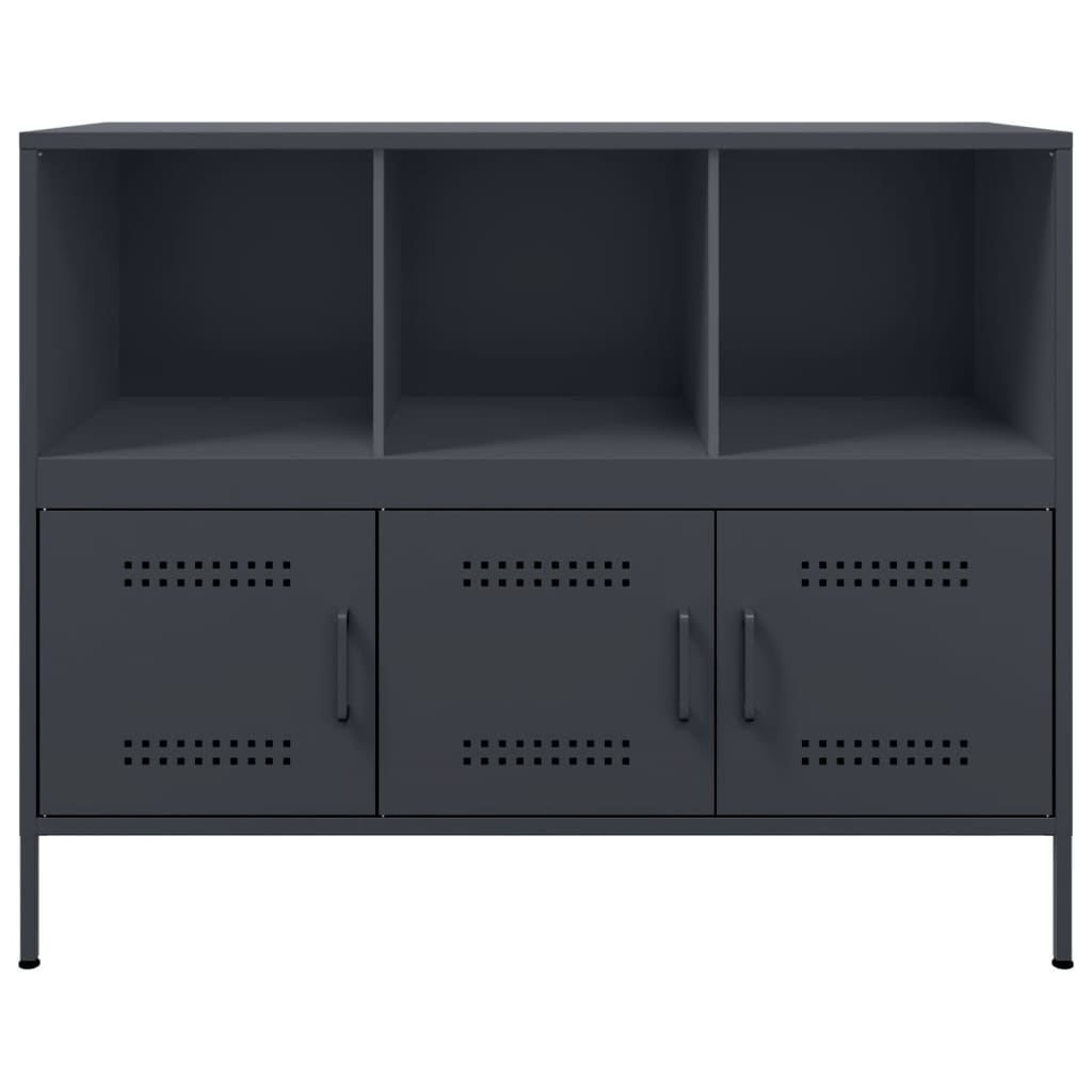 Credenza Antracite 100,5x39x79 cm in Acciaio - homemem39