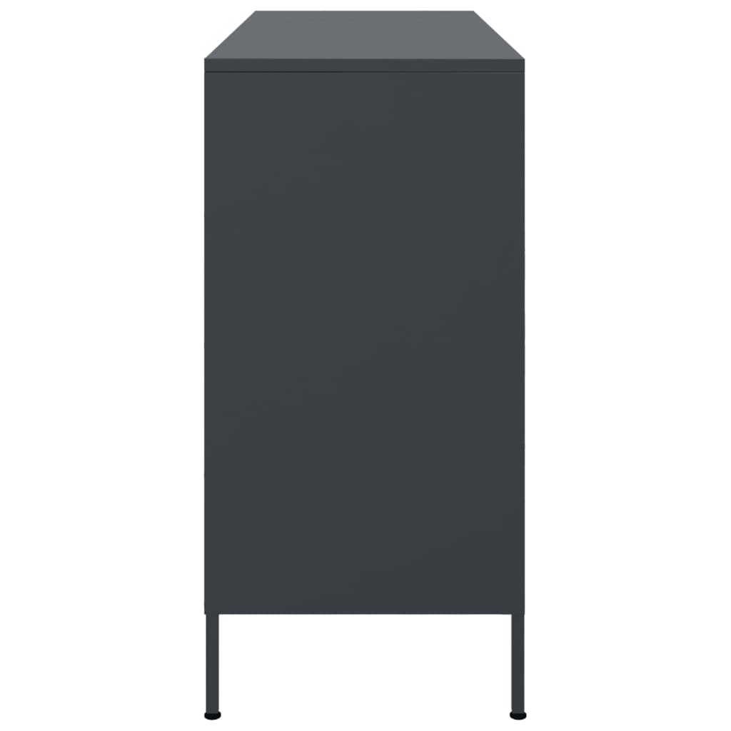 Credenza Antracite 100,5x39x79 cm in Acciaio - homemem39