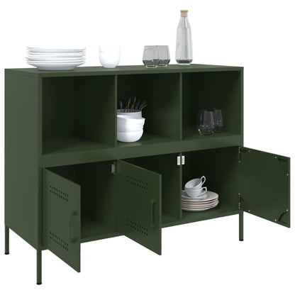 Credenza Verde Oliva 100,5x39x79 cm in Acciaio - homemem39