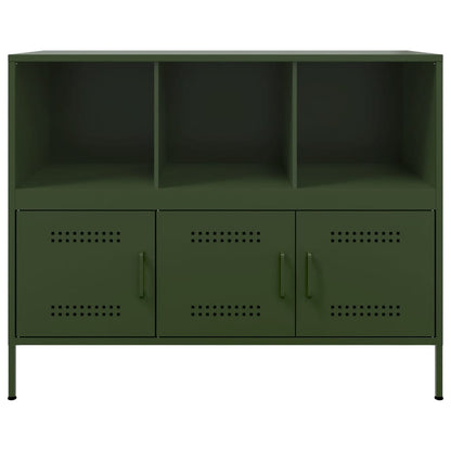 Credenza Verde Oliva 100,5x39x79 cm in Acciaio - homemem39