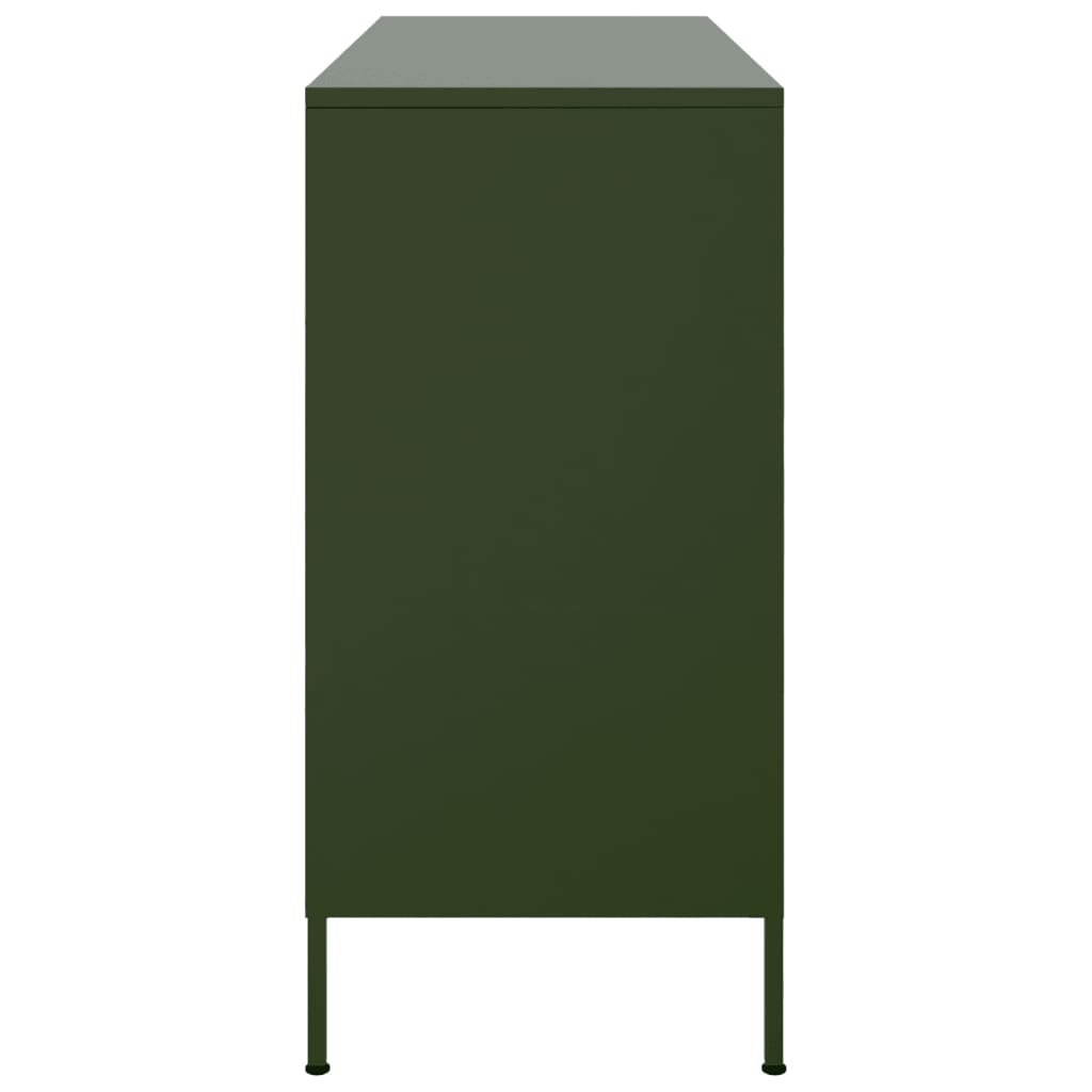 Credenza Verde Oliva 100,5x39x79 cm in Acciaio
