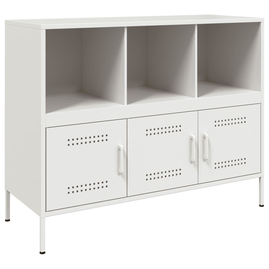 Credenza Bianca 100,5x39x79 cm in Acciaio - homemem39
