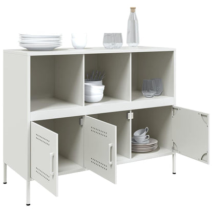 Credenza Bianca 100,5x39x79 cm in Acciaio | homemem39