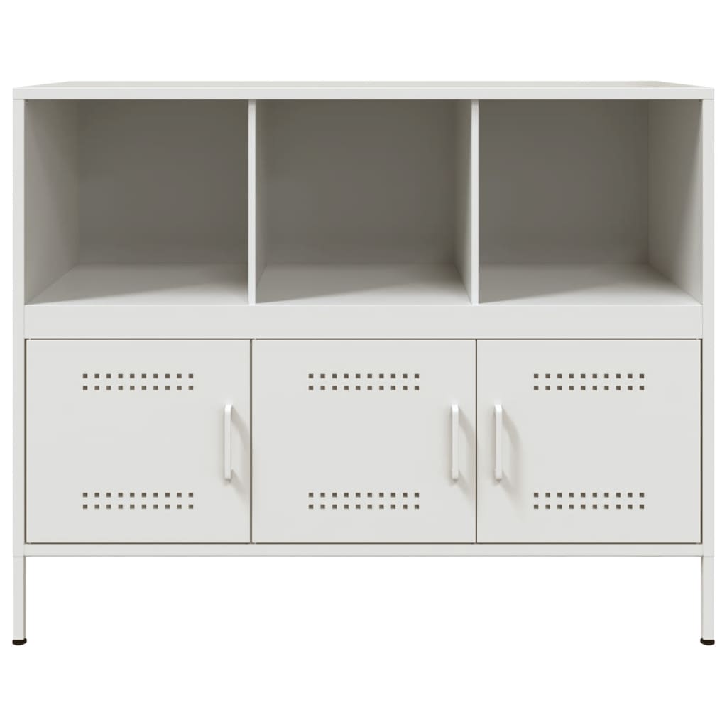 Credenza Bianca 100,5x39x79 cm in Acciaio - homemem39