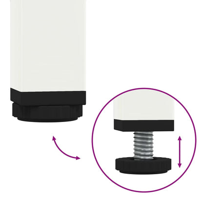 Credenza Bianca 100,5x39x79 cm in Acciaio - homemem39