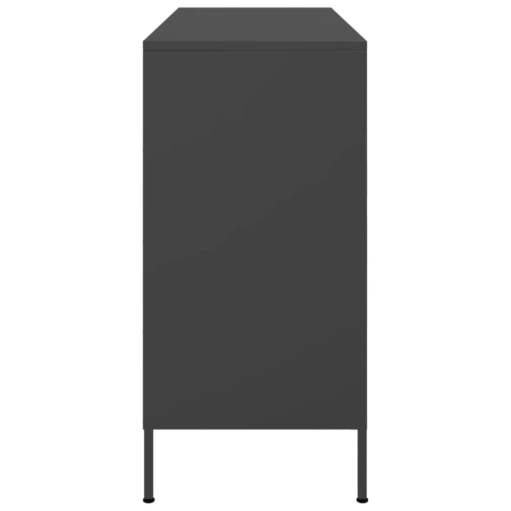 Credenza Nera 100,5x39x79 cm in Acciaio | homemem39