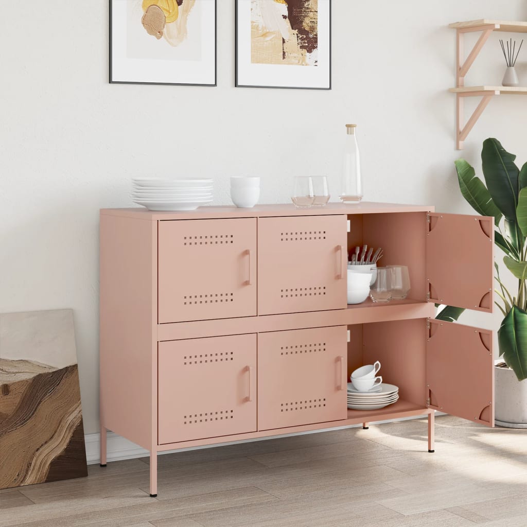 Credenza Rosa 100,5x39x79 cm in Acciaio | homemem39