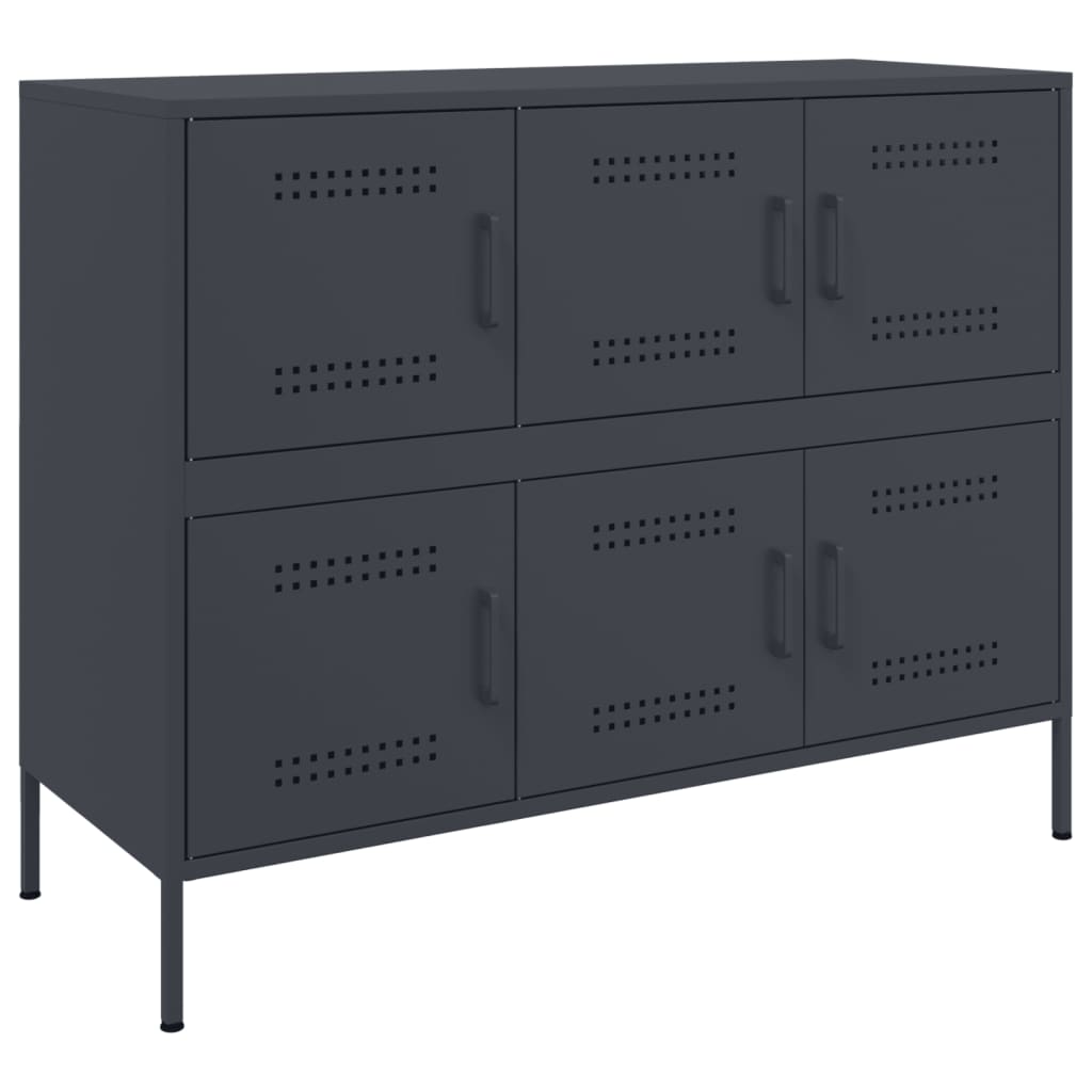 Credenza Antracite 100,5x39x79 cm in Acciaio | homemem39