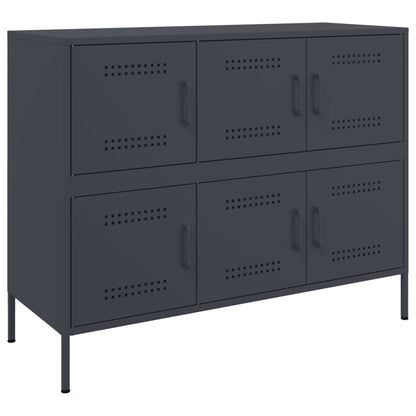 Credenza Antracite 100,5x39x79 cm in Acciaio | homemem39