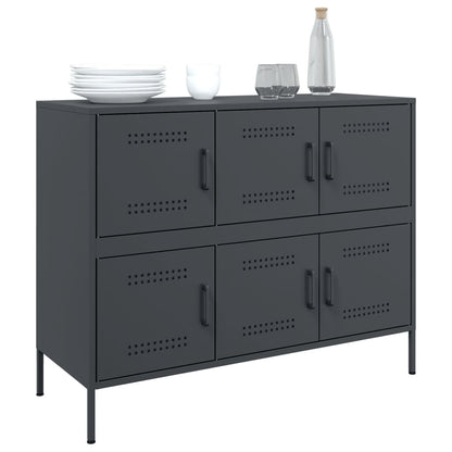 Credenza Antracite 100,5x39x79 cm in Acciaio | homemem39