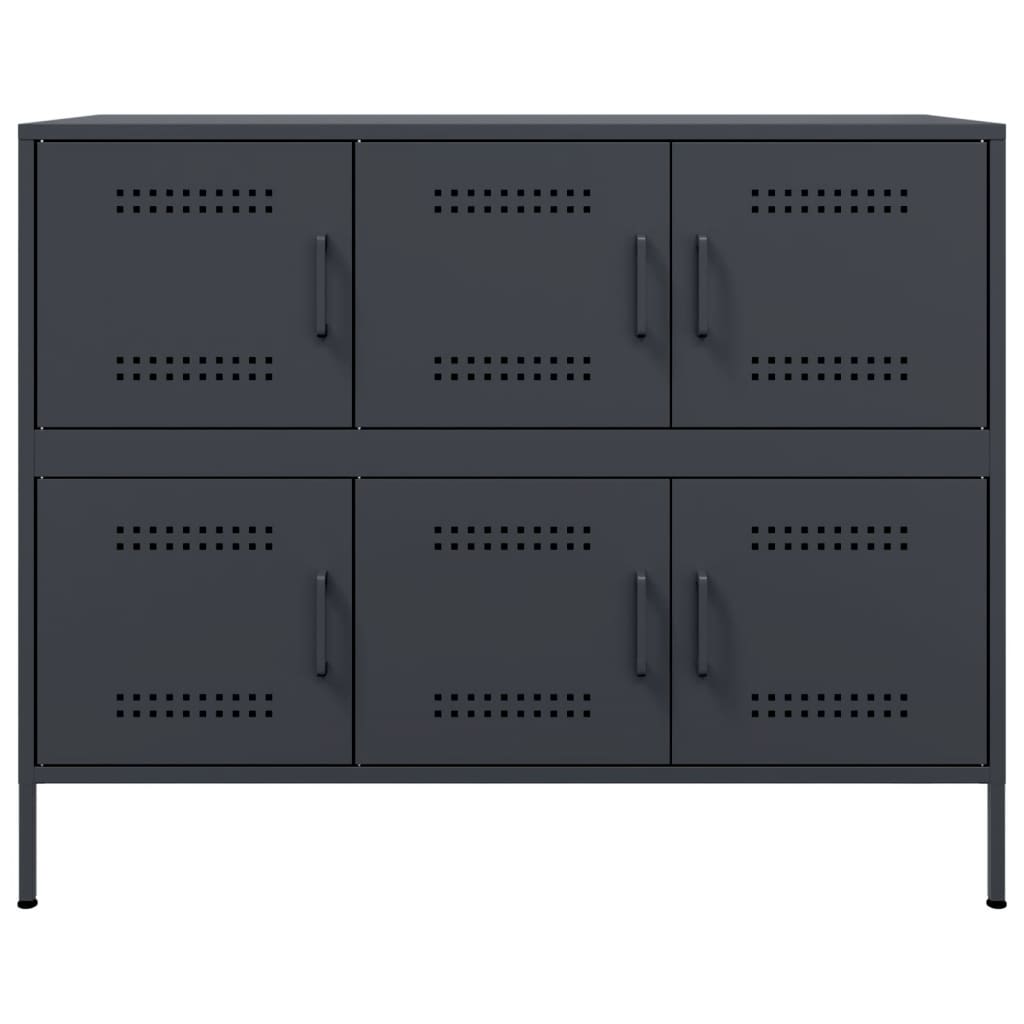 Credenza Antracite 100,5x39x79 cm in Acciaio | homemem39