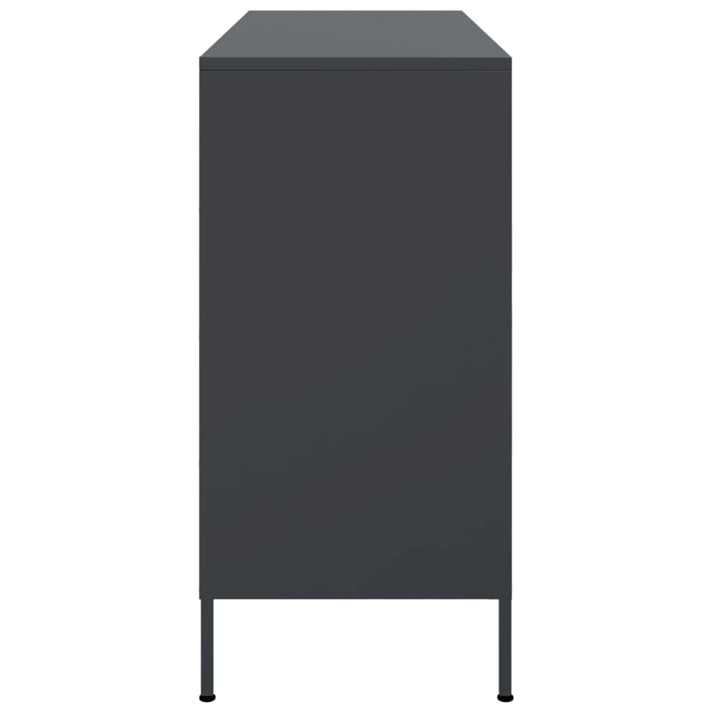 Credenza Antracite 100,5x39x79 cm in Acciaio | homemem39