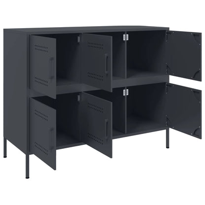 Credenza Antracite 100,5x39x79 cm in Acciaio | homemem39