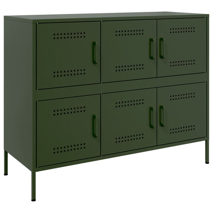 Credenza Verde Oliva 100,5x39x79 cm in Acciaio | homemem39
